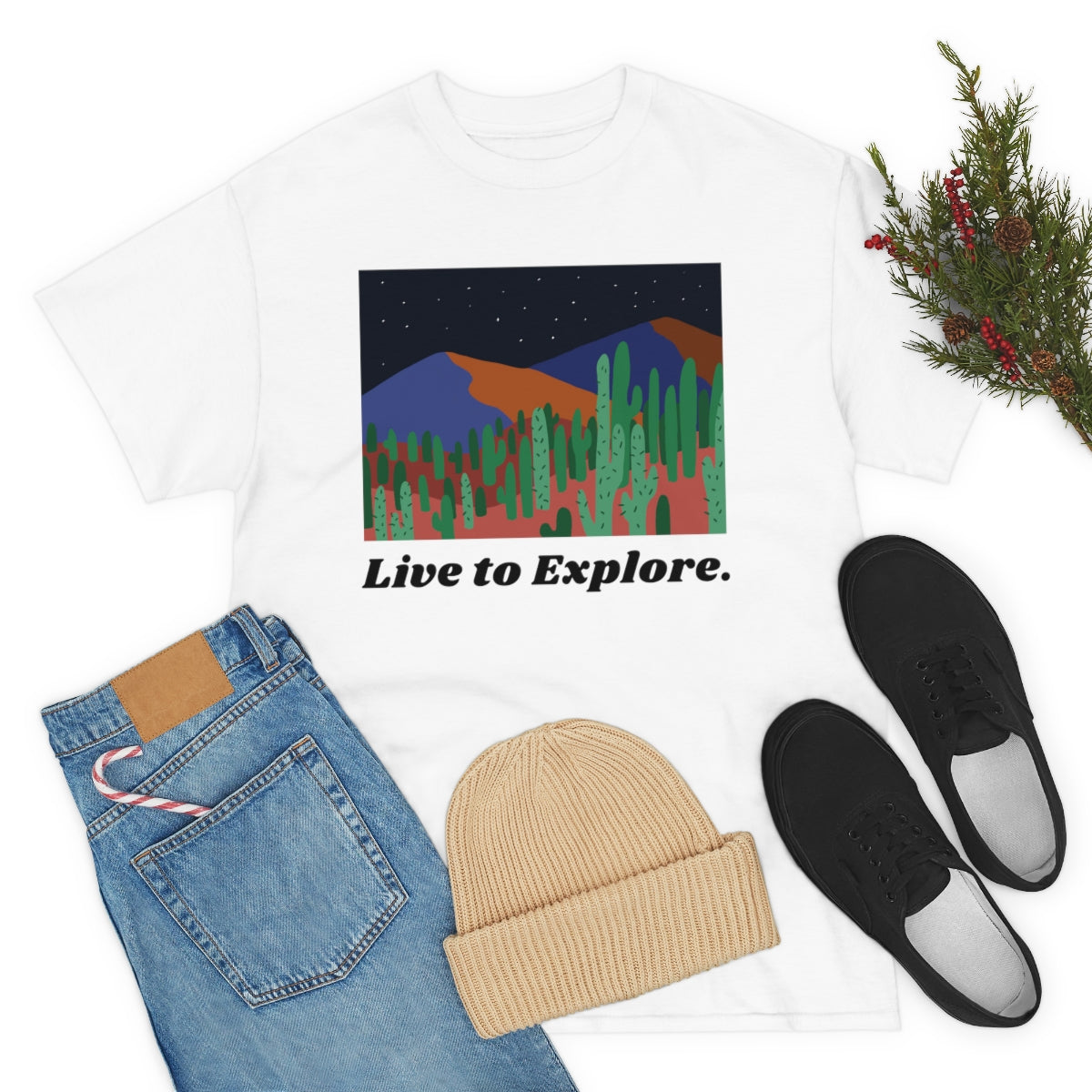 Live to Explore Unisex Heavy Cotton Tee