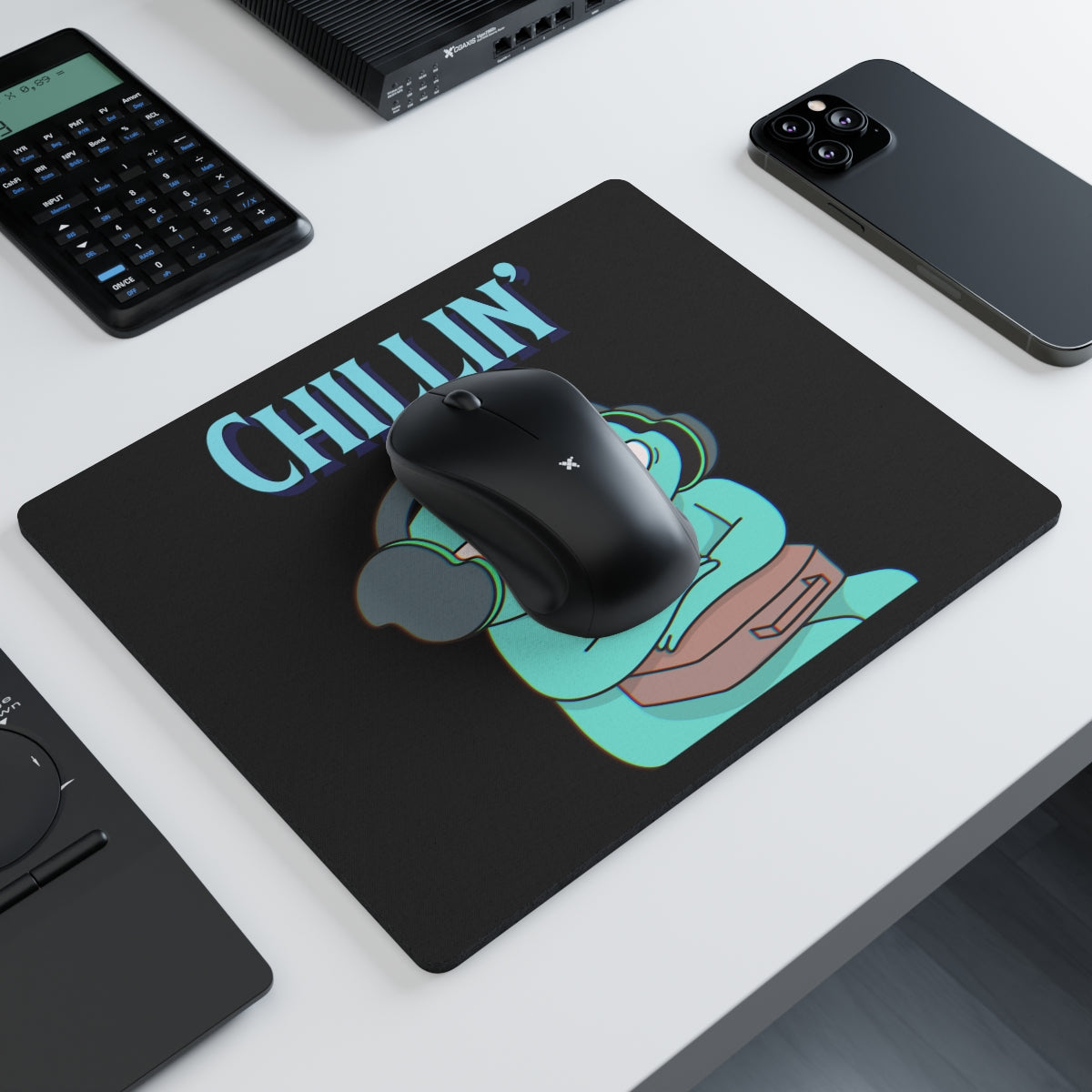 Chillin' Blue Gaming Dude Rectangular Mouse Pad