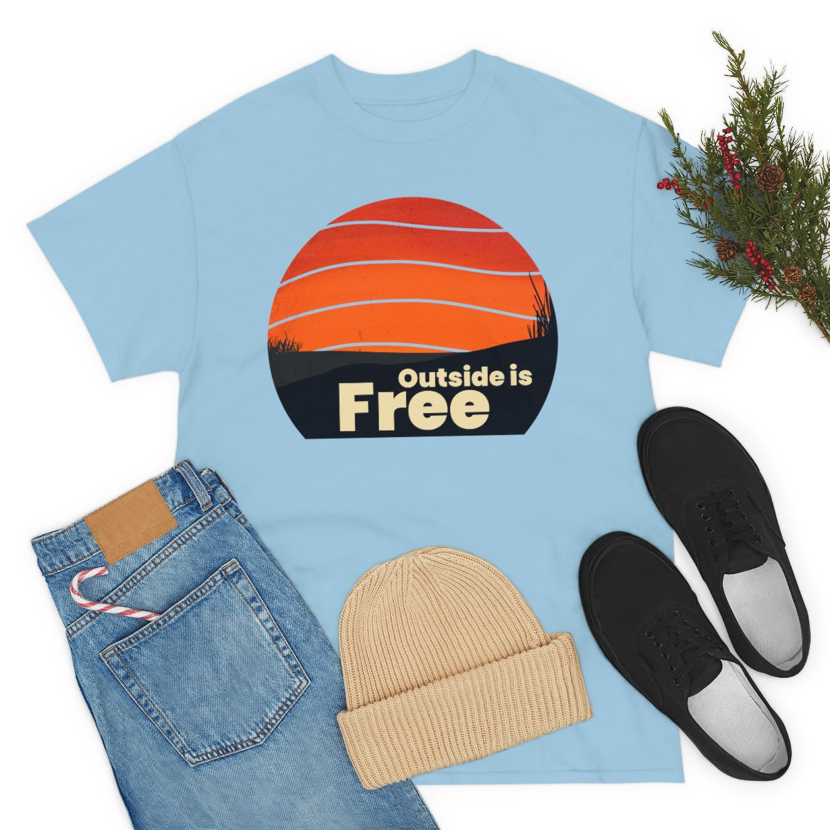 Outside is Free Unisex Heavy Cotton Tee