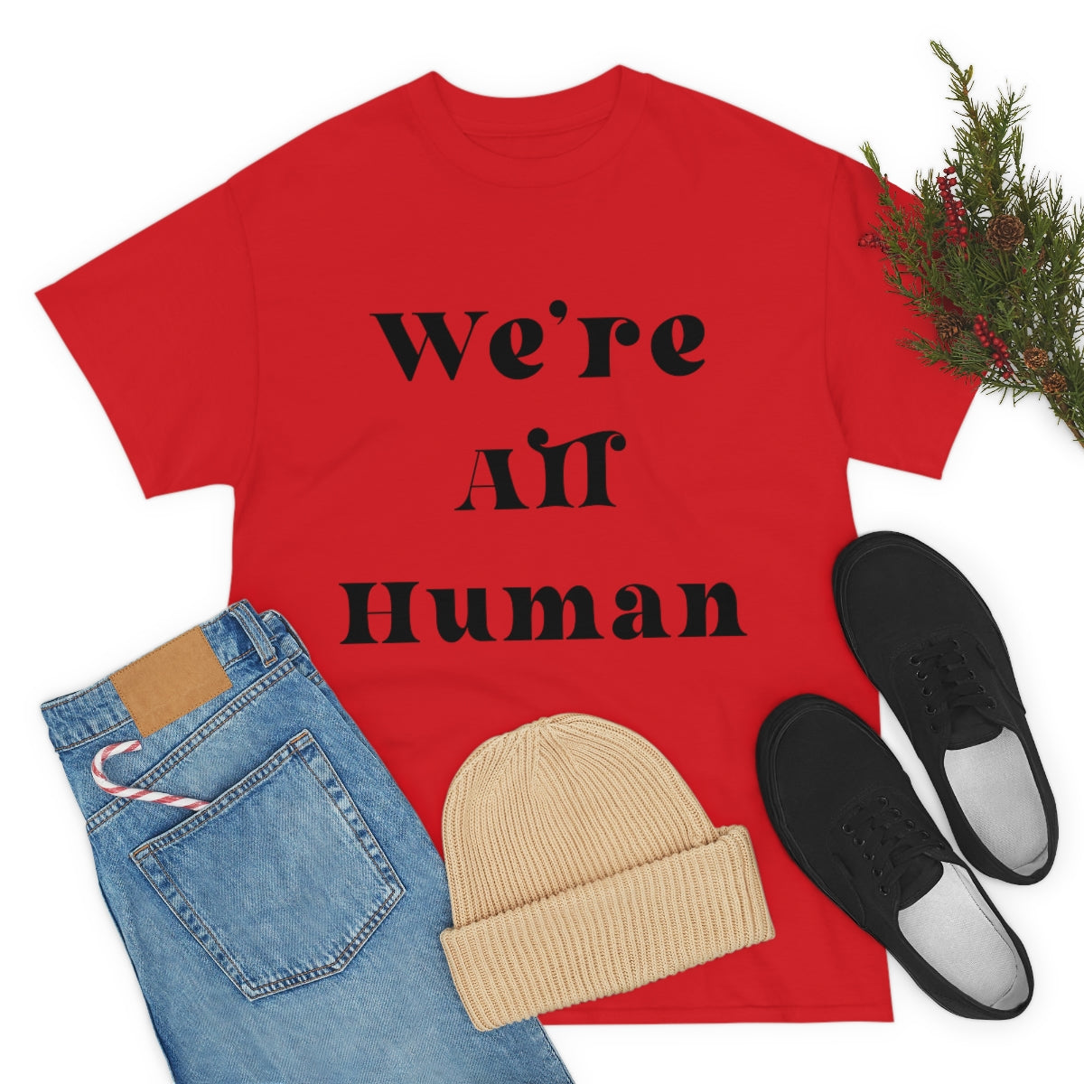 We Are All Human Unisex Heavy Cotton Tee