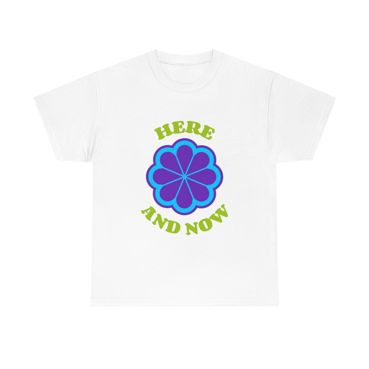 Here And Now Flower Unisex Heavy Cotton Tee