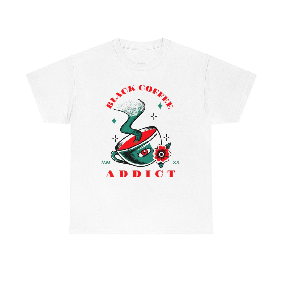 Black Coffee Addict Unisex Heavy Cotton Tee