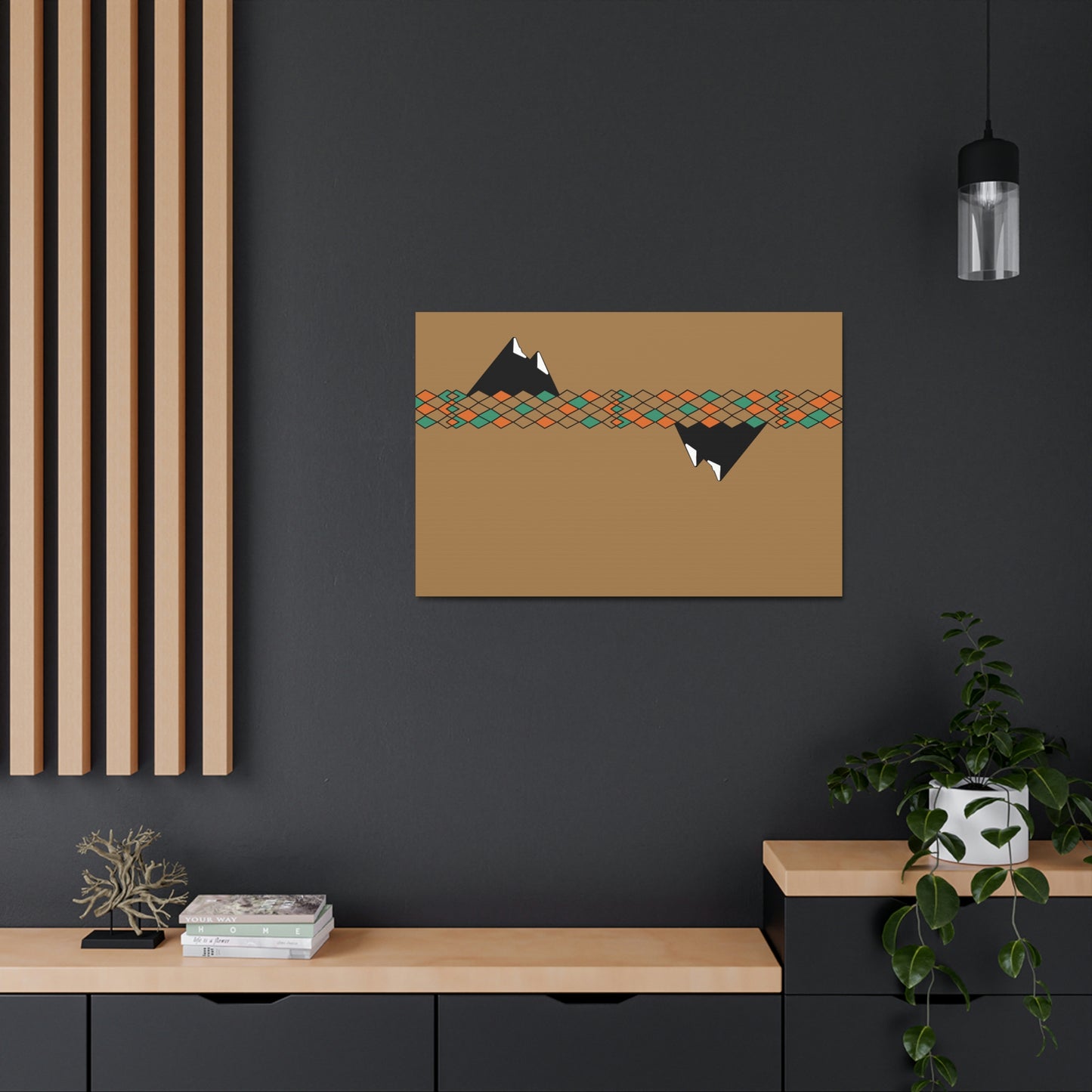 Desert Mountain Satin Canvas, Stretched