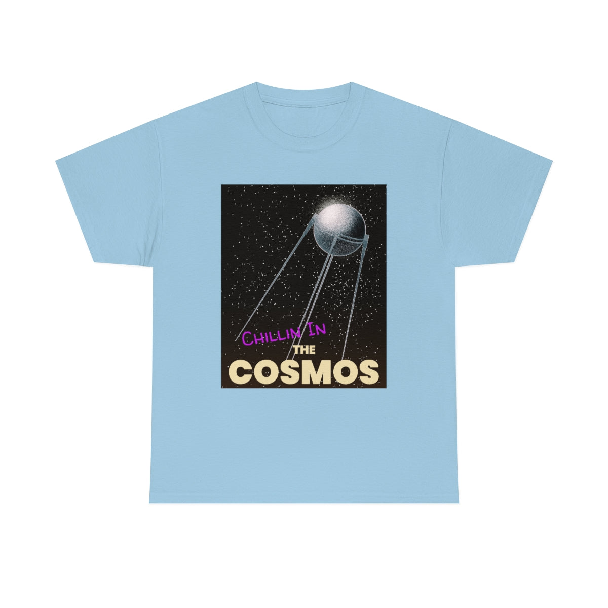Chill Space Purple Graffiti Cosmos Astronaut Unisex Heavy Cotton Tee