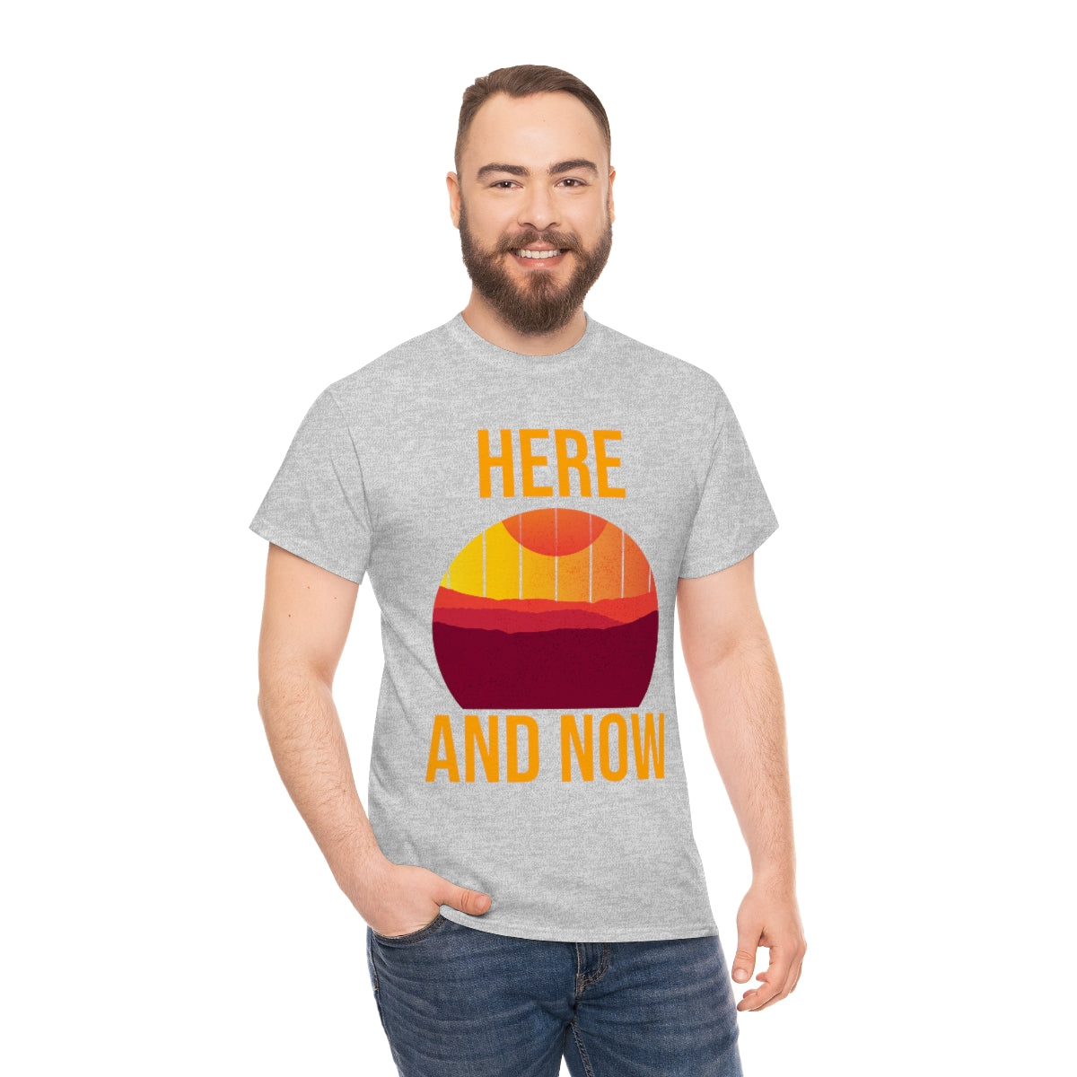 Here And Now Unisex Heavy Cotton Tee