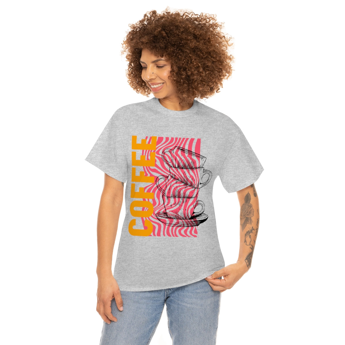 Trippy Coffee Unisex Heavy Cotton Tee