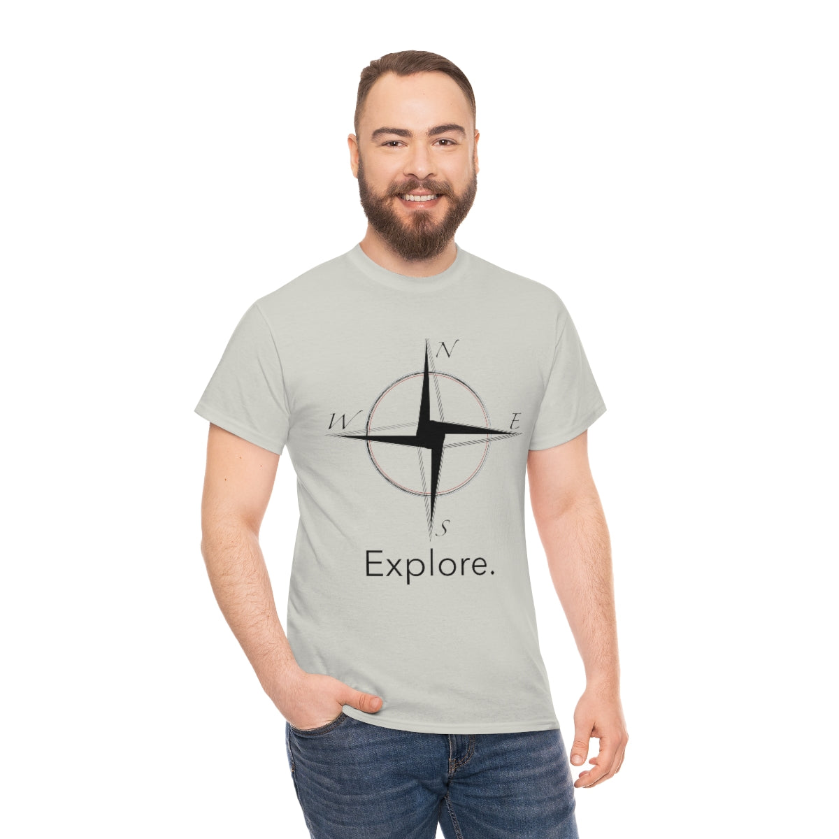 Explore Compass Unisex Heavy Cotton Tee