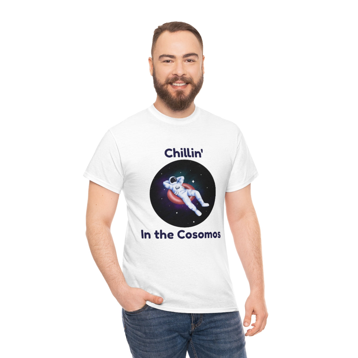 Chill Space Cosmos Astronaut Unisex Heavy Cotton Tee