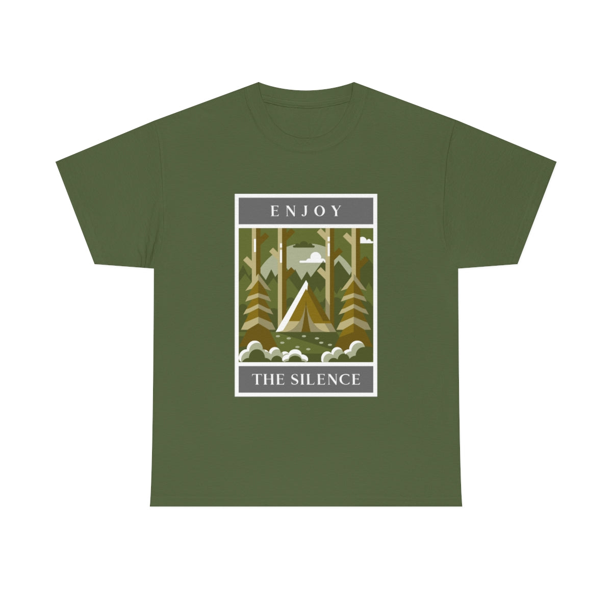 Enjoy the Silence Camping Unisex Heavy Cotton Tee