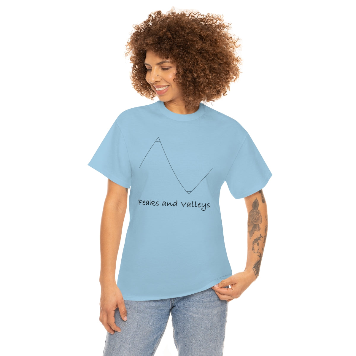 Peaks And Valleys Unisex Heavy Cotton Tee