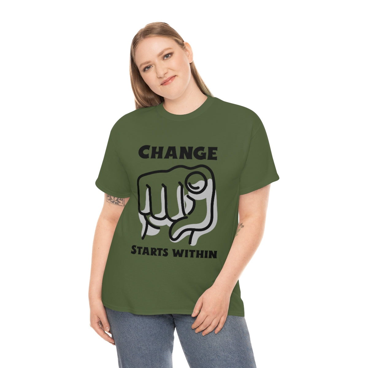 Change Starts Within Fist Unisex Heavy Cotton Tee