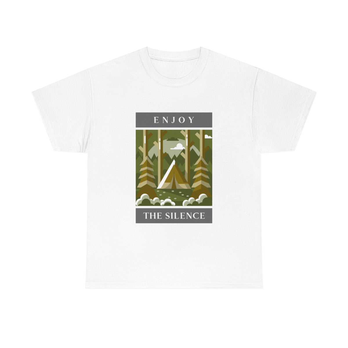 Enjoy the Silence Camping Unisex Heavy Cotton Tee