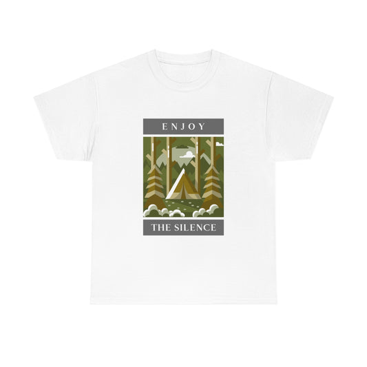 Enjoy the Silence Camping Unisex Heavy Cotton Tee