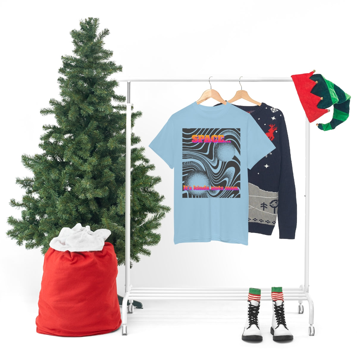 Space... It's Kinda Nuts Man Unisex Heavy Cotton Tee