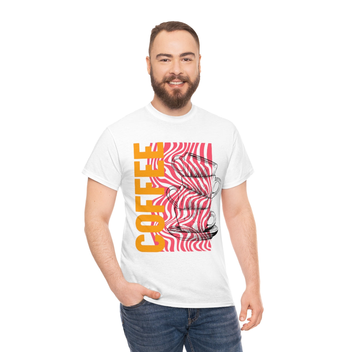 Trippy Coffee Unisex Heavy Cotton Tee