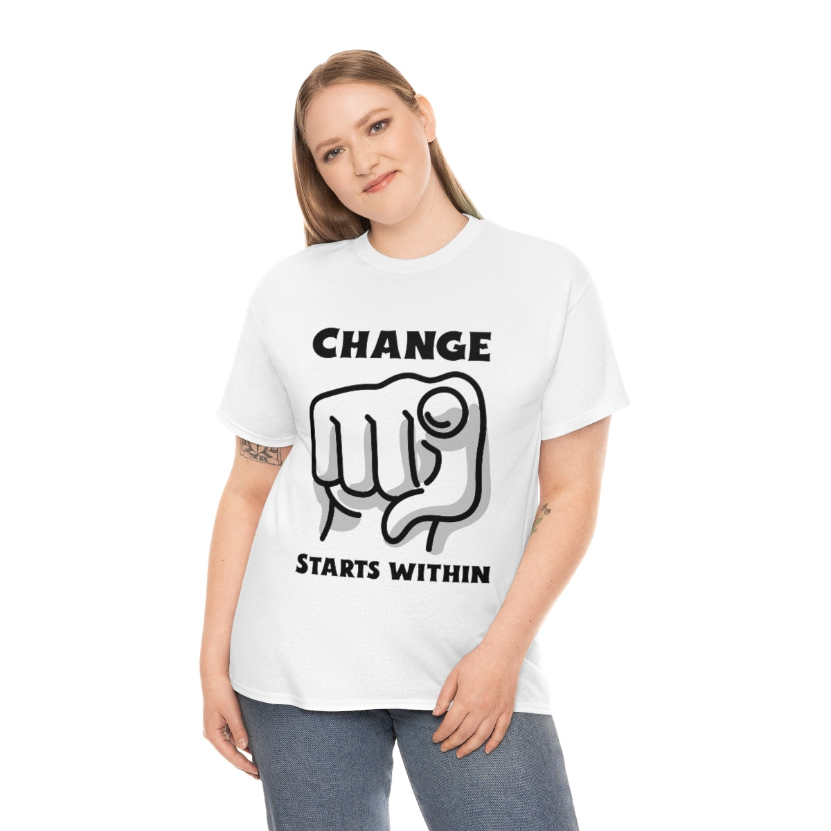 Change Starts Within Fist Unisex Heavy Cotton Tee