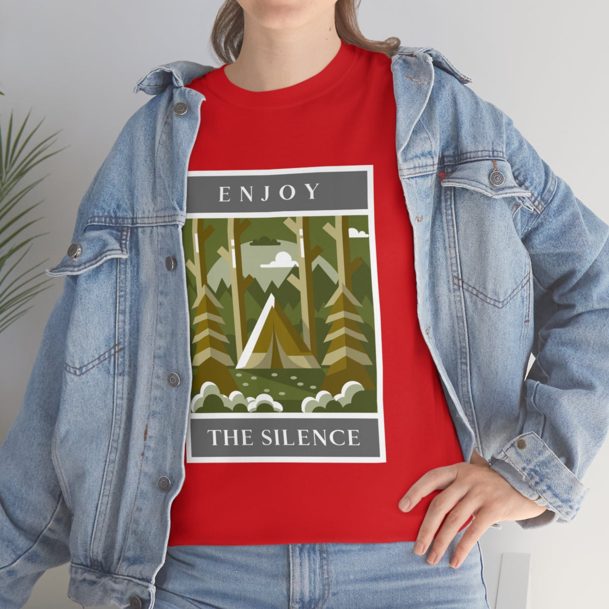 Enjoy the Silence Camping Unisex Heavy Cotton Tee