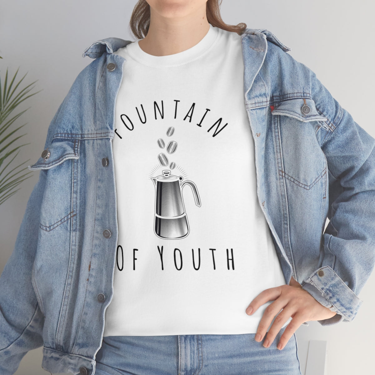 Coffee Fountain of Youth Unisex Heavy Cotton Tee