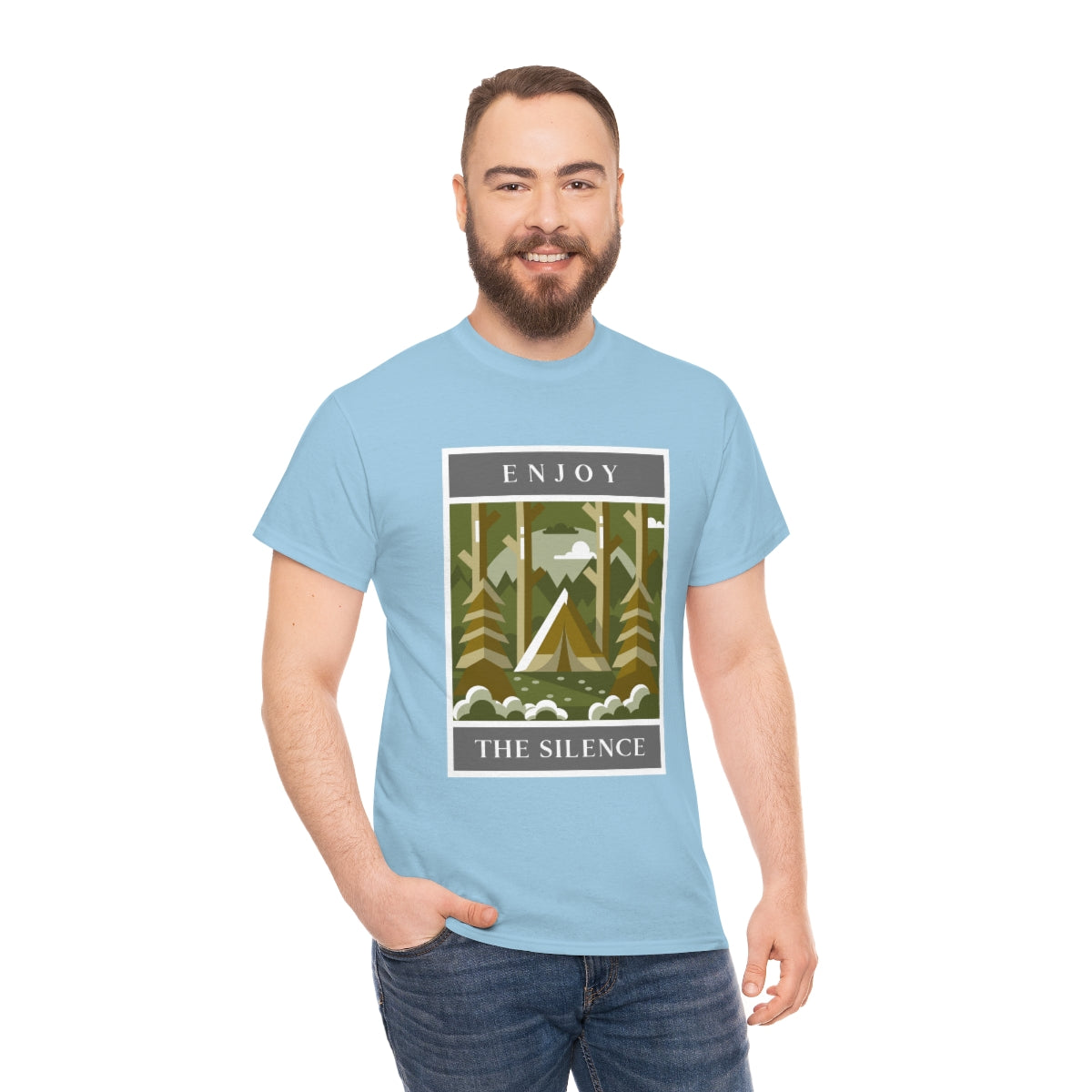 Enjoy the Silence Camping Unisex Heavy Cotton Tee