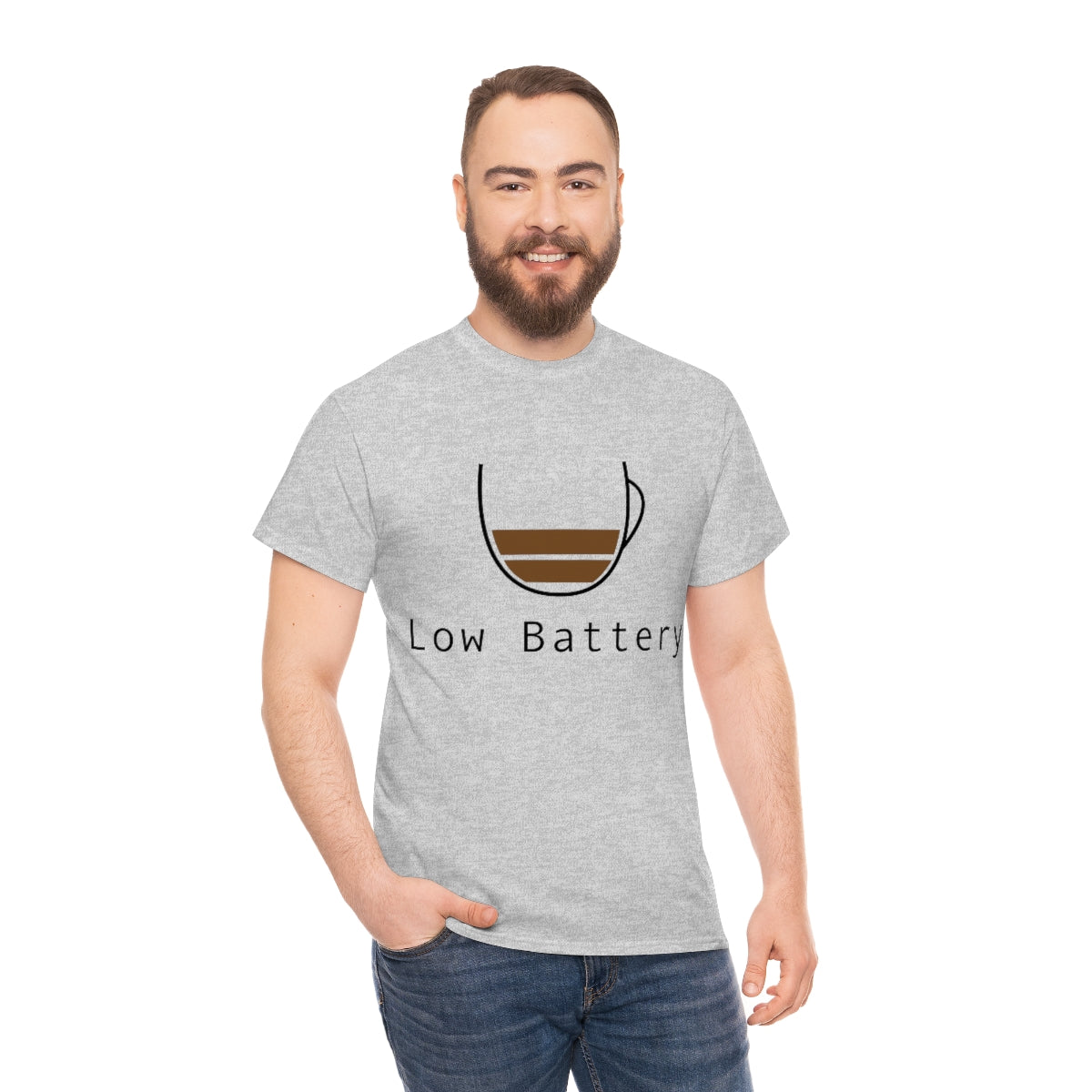 Low Battery Coffee Mug Unisex Heavy Cotton Tee