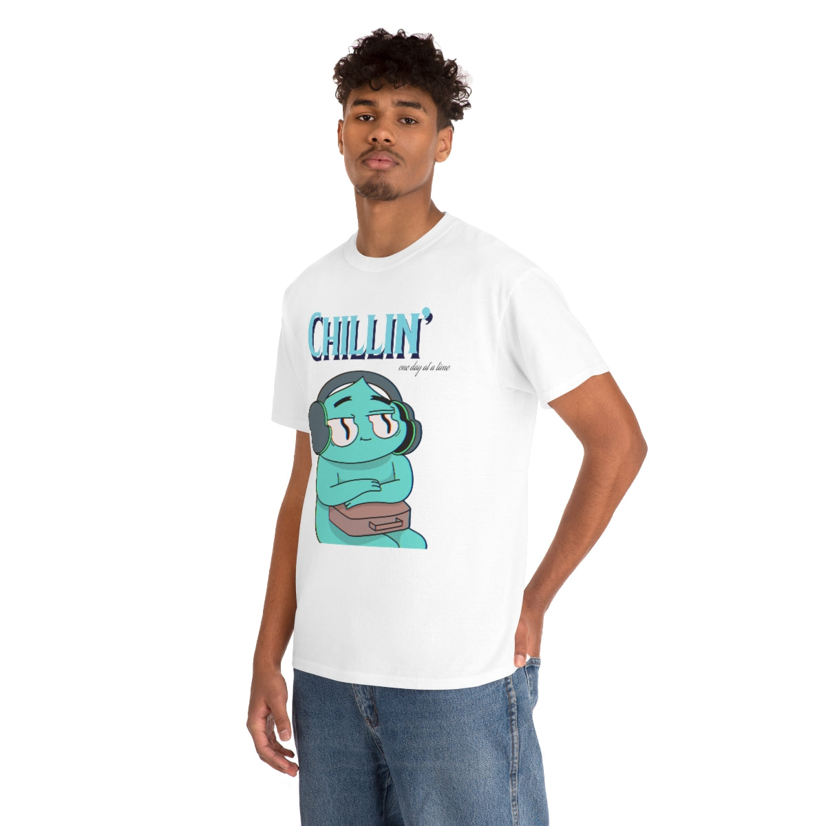 Chill Wavy Blue Dude Unisex Heavy Cotton Tee