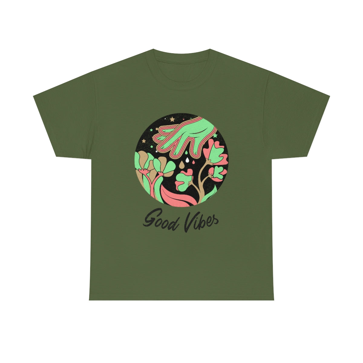 Good Vibes Trippy Unisex Heavy Cotton Tee