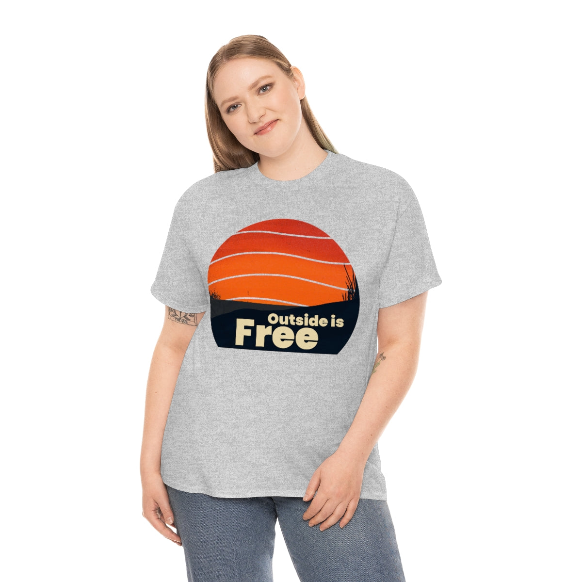 Outside is Free Unisex Heavy Cotton Tee