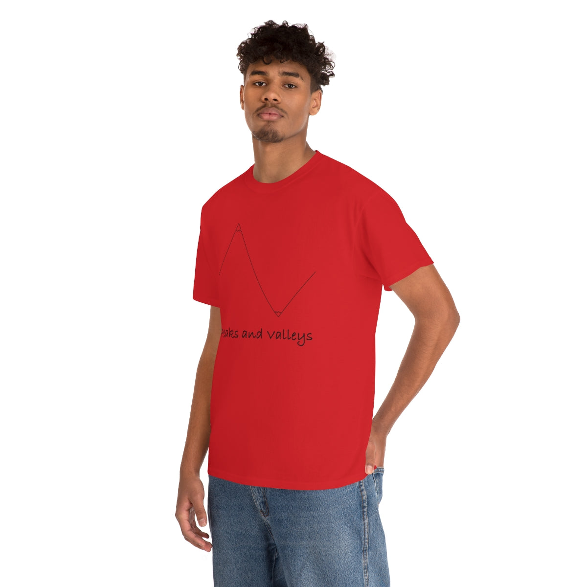 Peaks And Valleys Unisex Heavy Cotton Tee