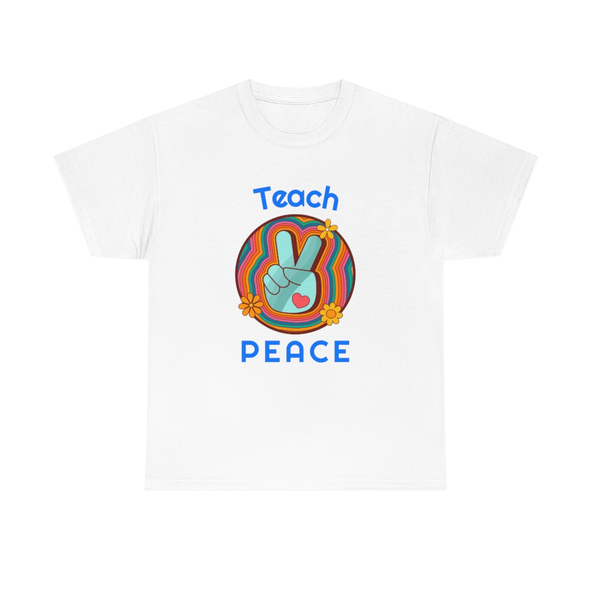 Teach Peace Unisex Heavy Cotton Tee