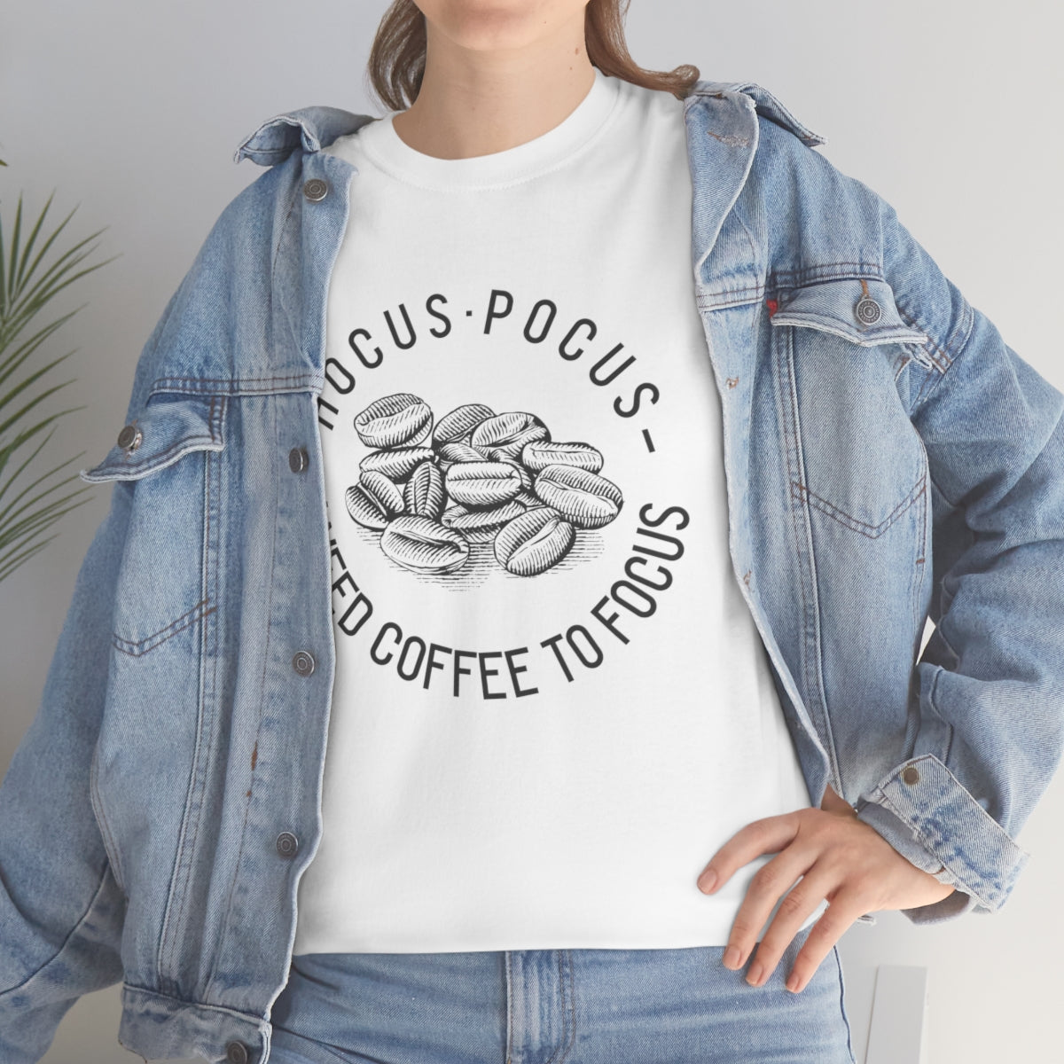 Hocus Pocus I need Coffee to Focus Unisex Heavy Cotton Tee