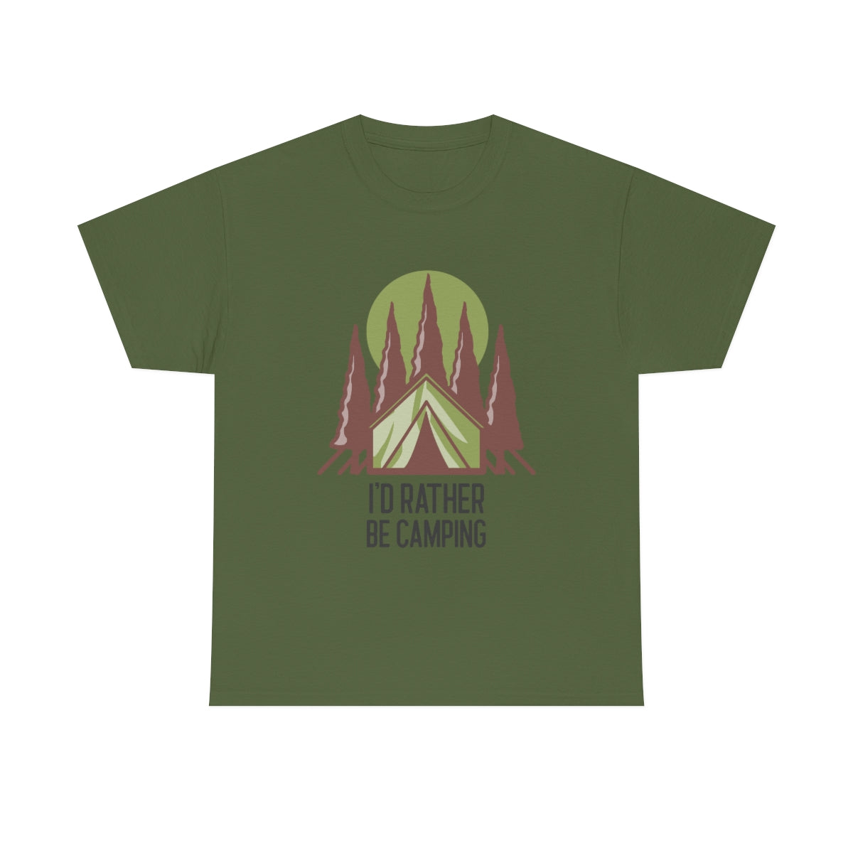 I'd Rather Be Camping Unisex Heavy Cotton Tee