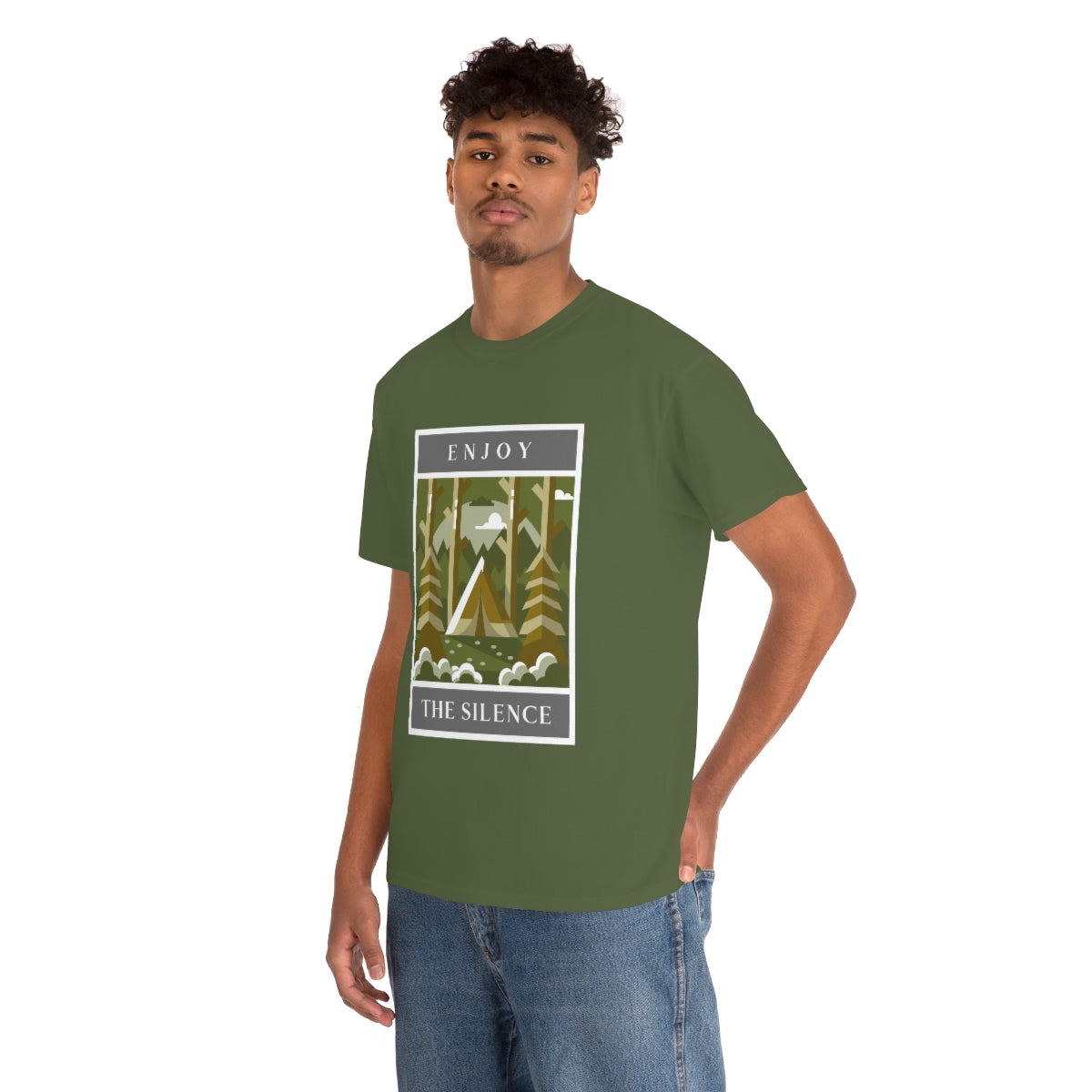 Enjoy the Silence Camping Unisex Heavy Cotton Tee