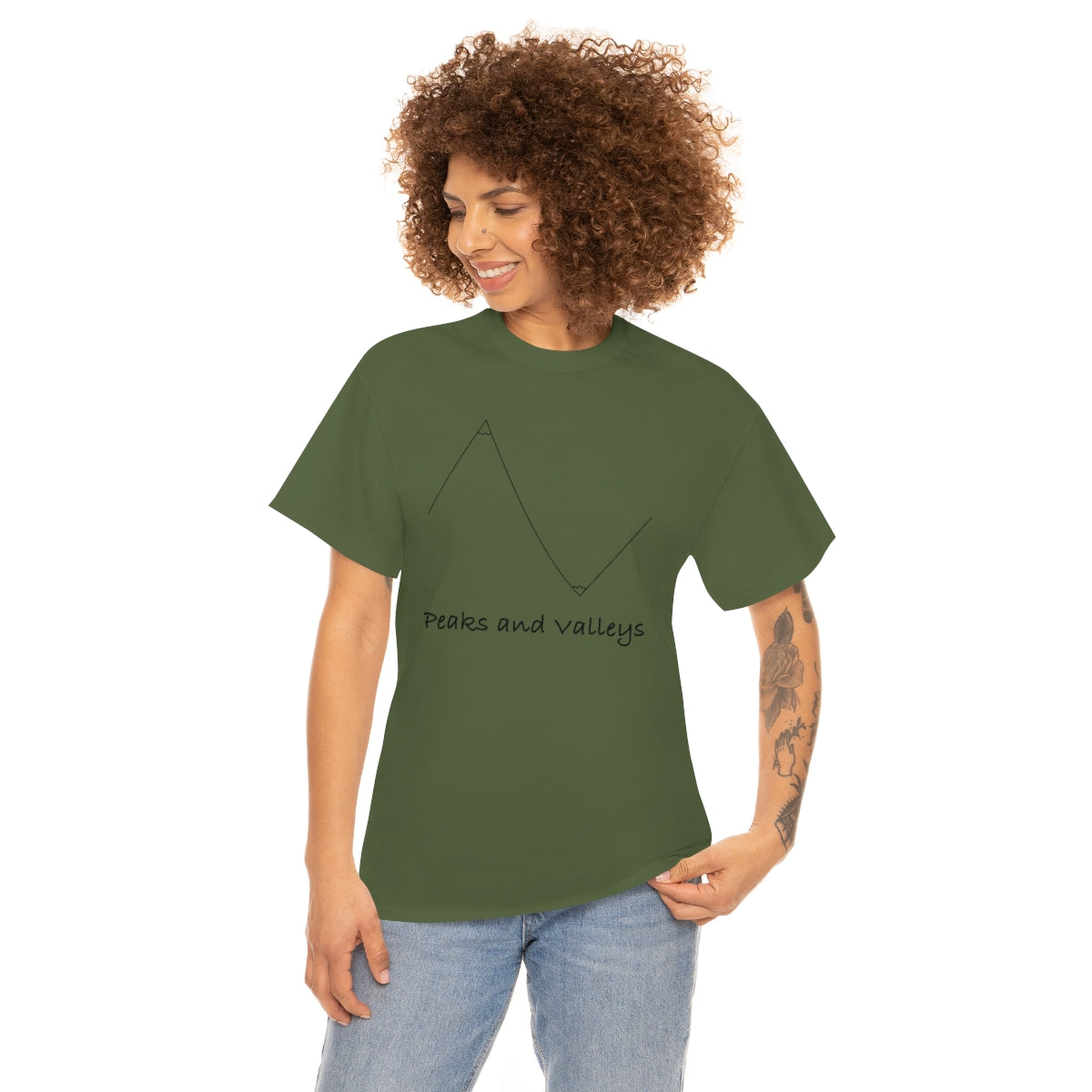 Peaks And Valleys Unisex Heavy Cotton Tee