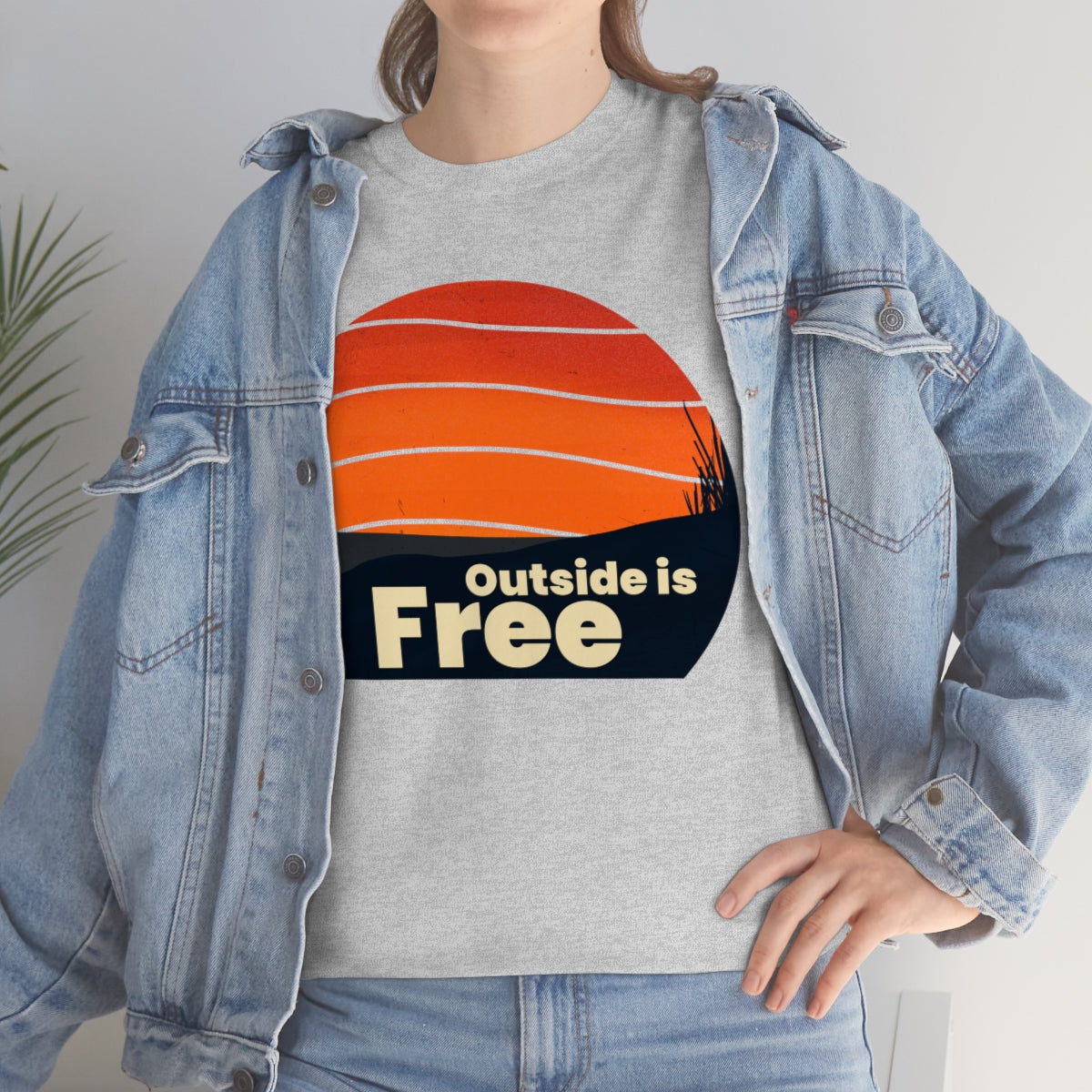 Outside is Free Unisex Heavy Cotton Tee