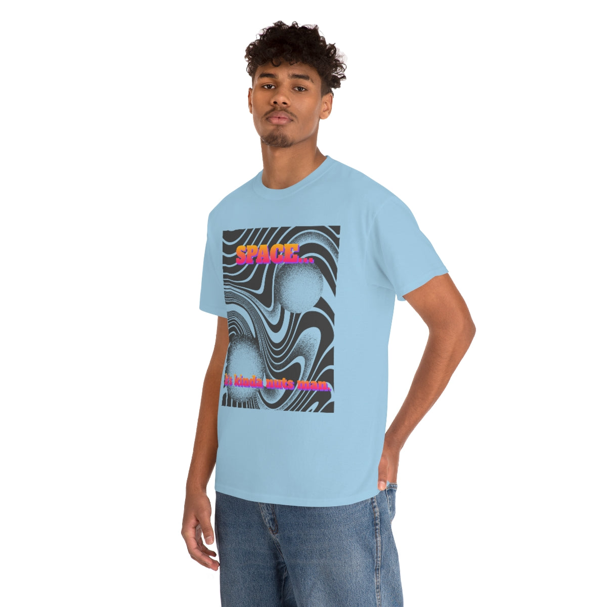 Space... It's Kinda Nuts Man Unisex Heavy Cotton Tee