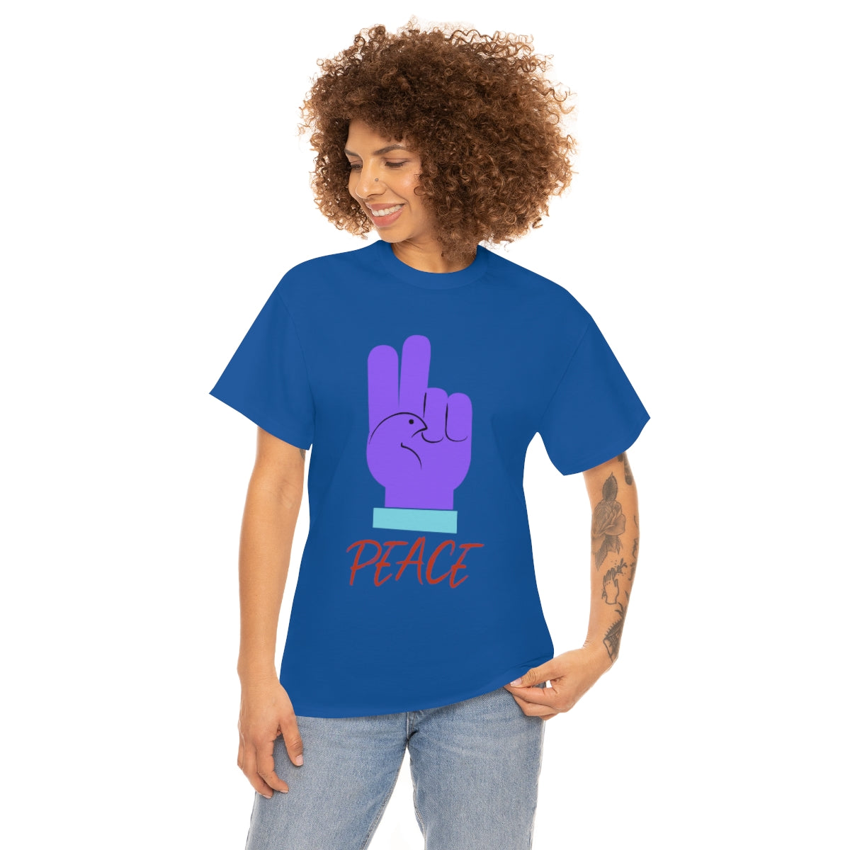 Purple Peace Dove Unisex Heavy Cotton Tee