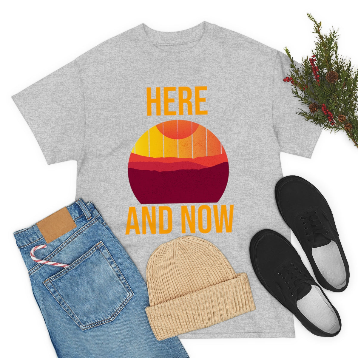 Here And Now Unisex Heavy Cotton Tee