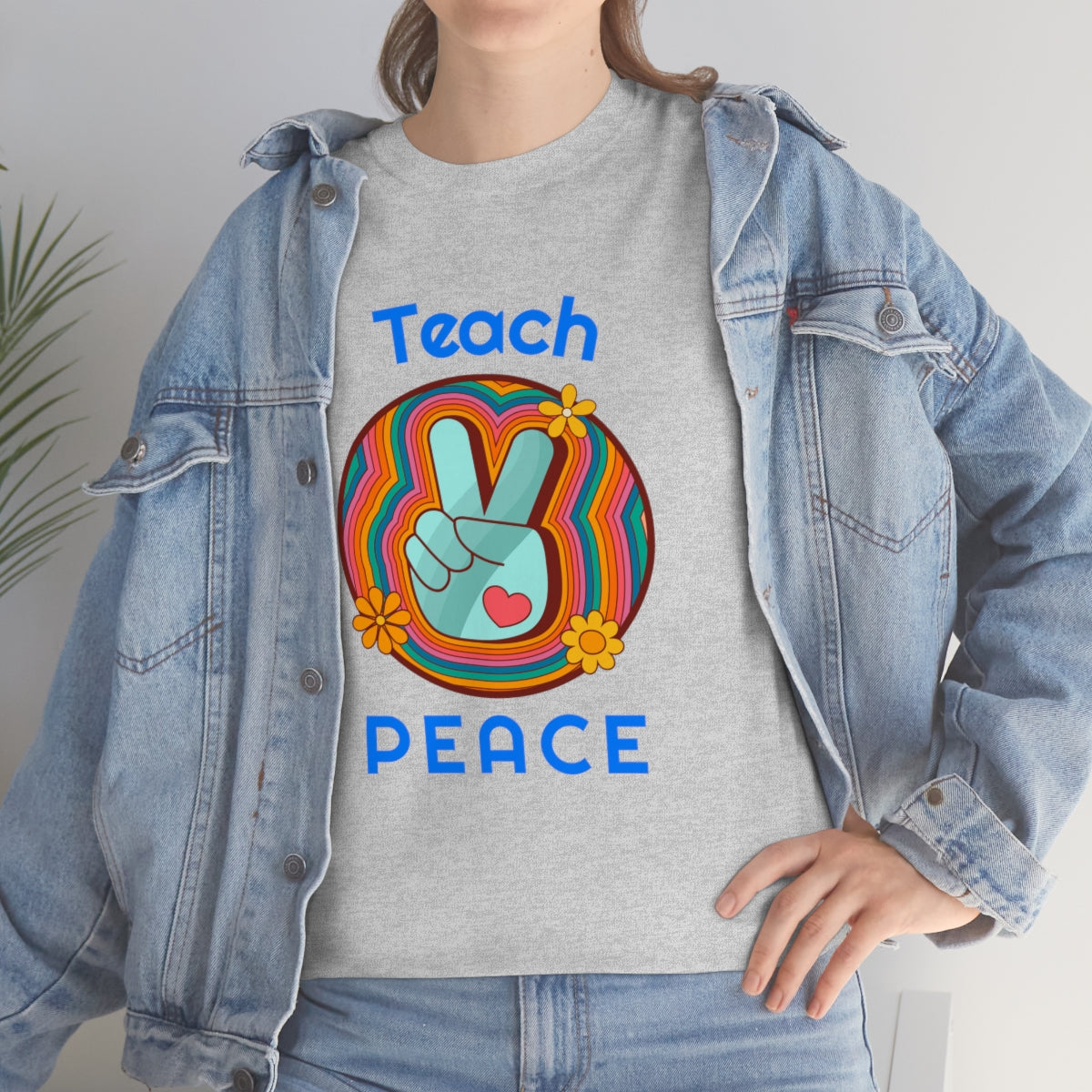 Teach Peace Unisex Heavy Cotton Tee