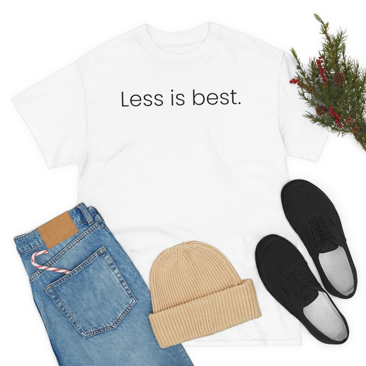 Less is Best Simple Unisex Heavy Cotton Tee