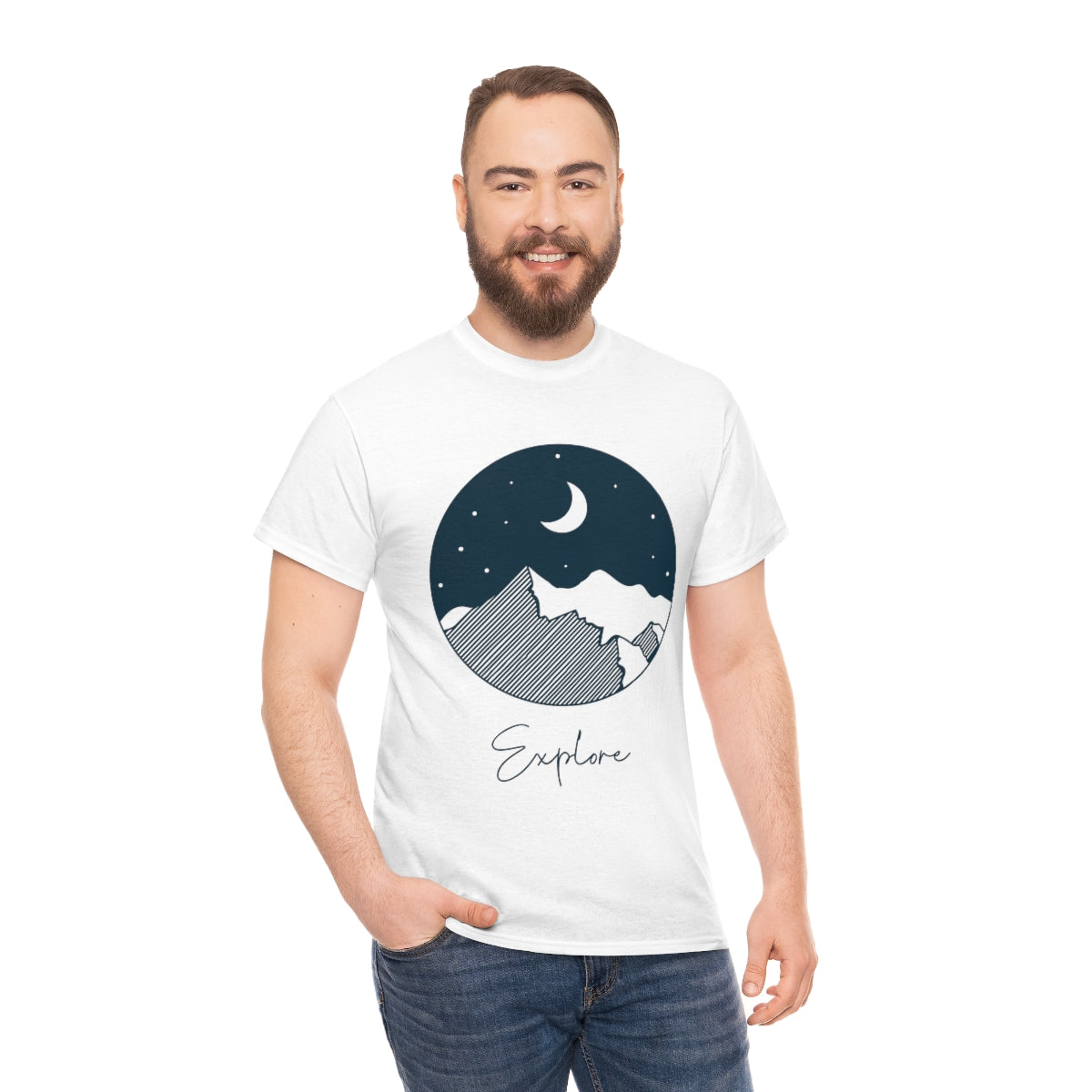 Explore Night Unisex Heavy Cotton Tee