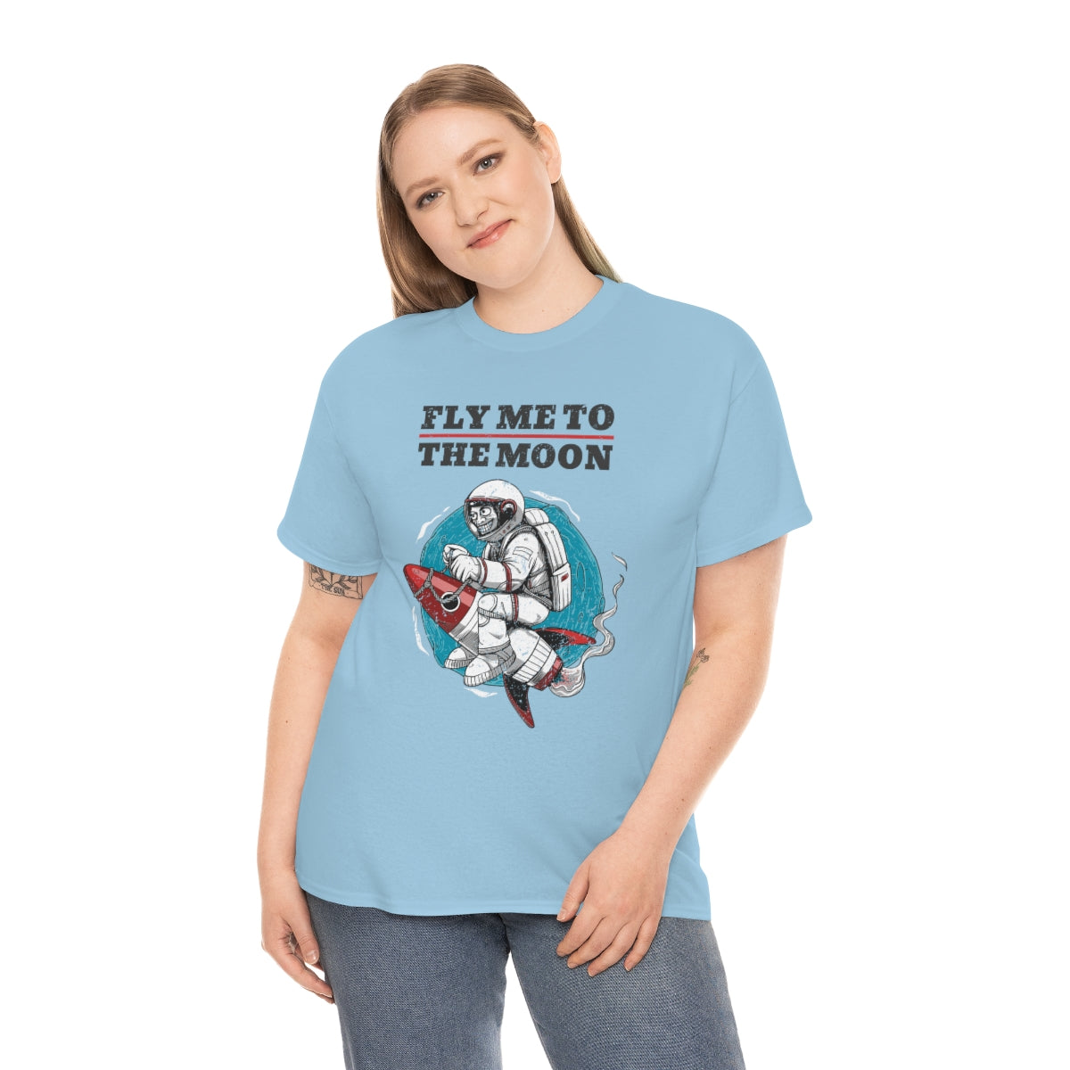 Fly Me to the Moon Astronaut Unisex Heavy Cotton Tee