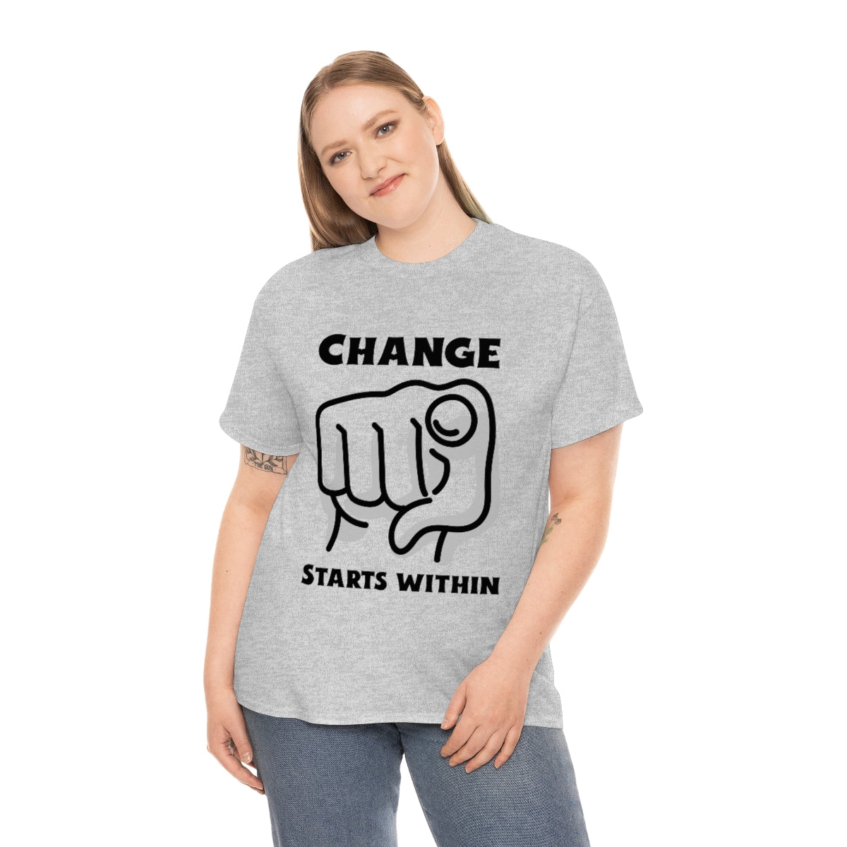 Change Starts Within Fist Unisex Heavy Cotton Tee
