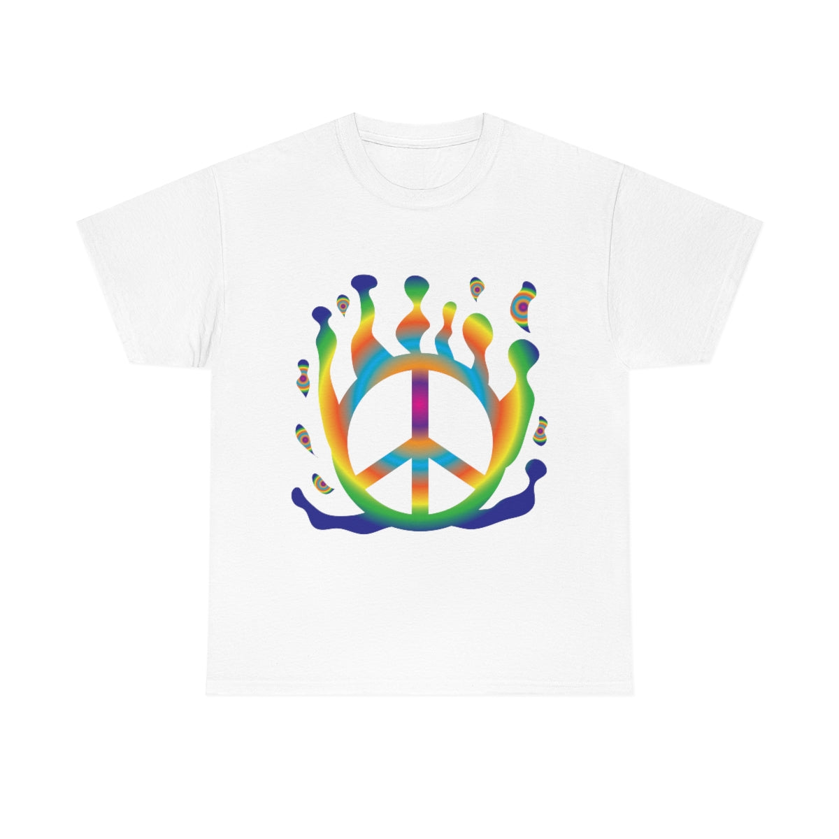 Peace Sign Float Away Unisex Heavy Cotton Tee