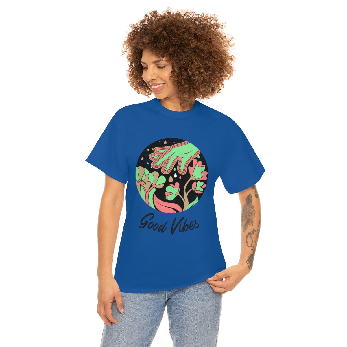 Good Vibes Trippy Unisex Heavy Cotton Tee