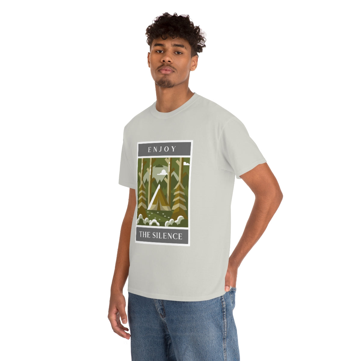 Enjoy the Silence Camping Unisex Heavy Cotton Tee