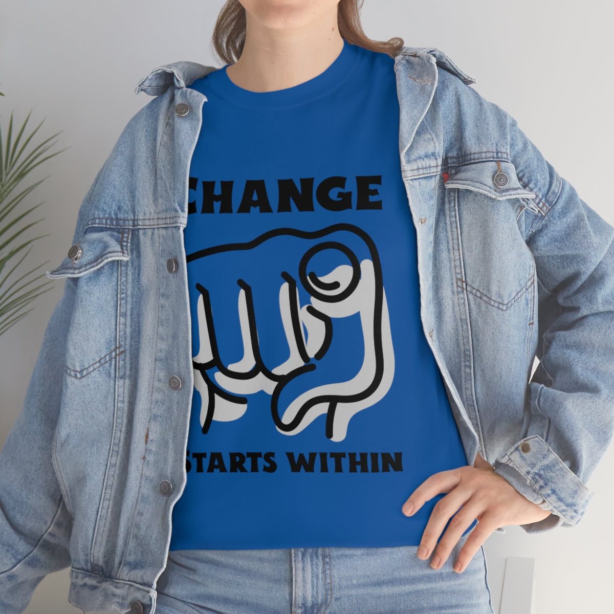 Change Starts Within Fist Unisex Heavy Cotton Tee