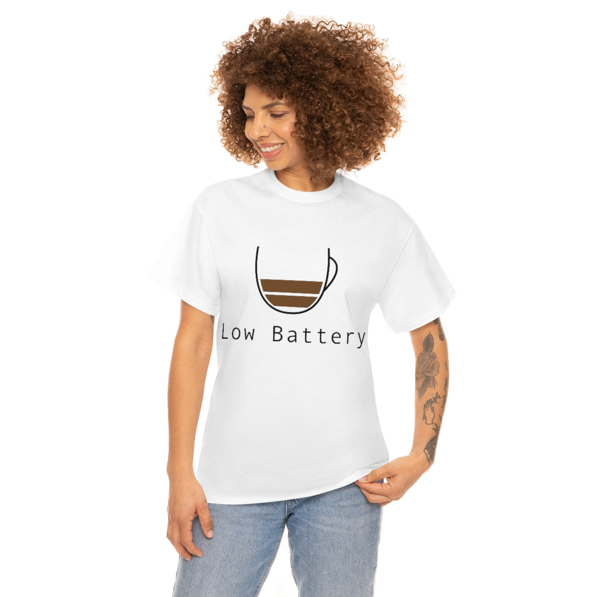 Low Battery Coffee Mug Unisex Heavy Cotton Tee