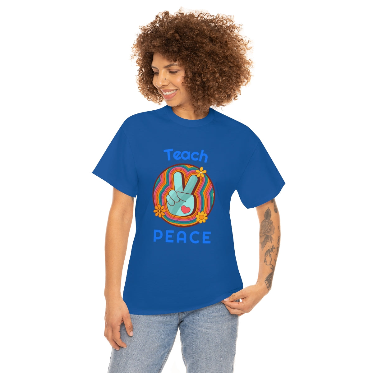 Teach Peace Unisex Heavy Cotton Tee