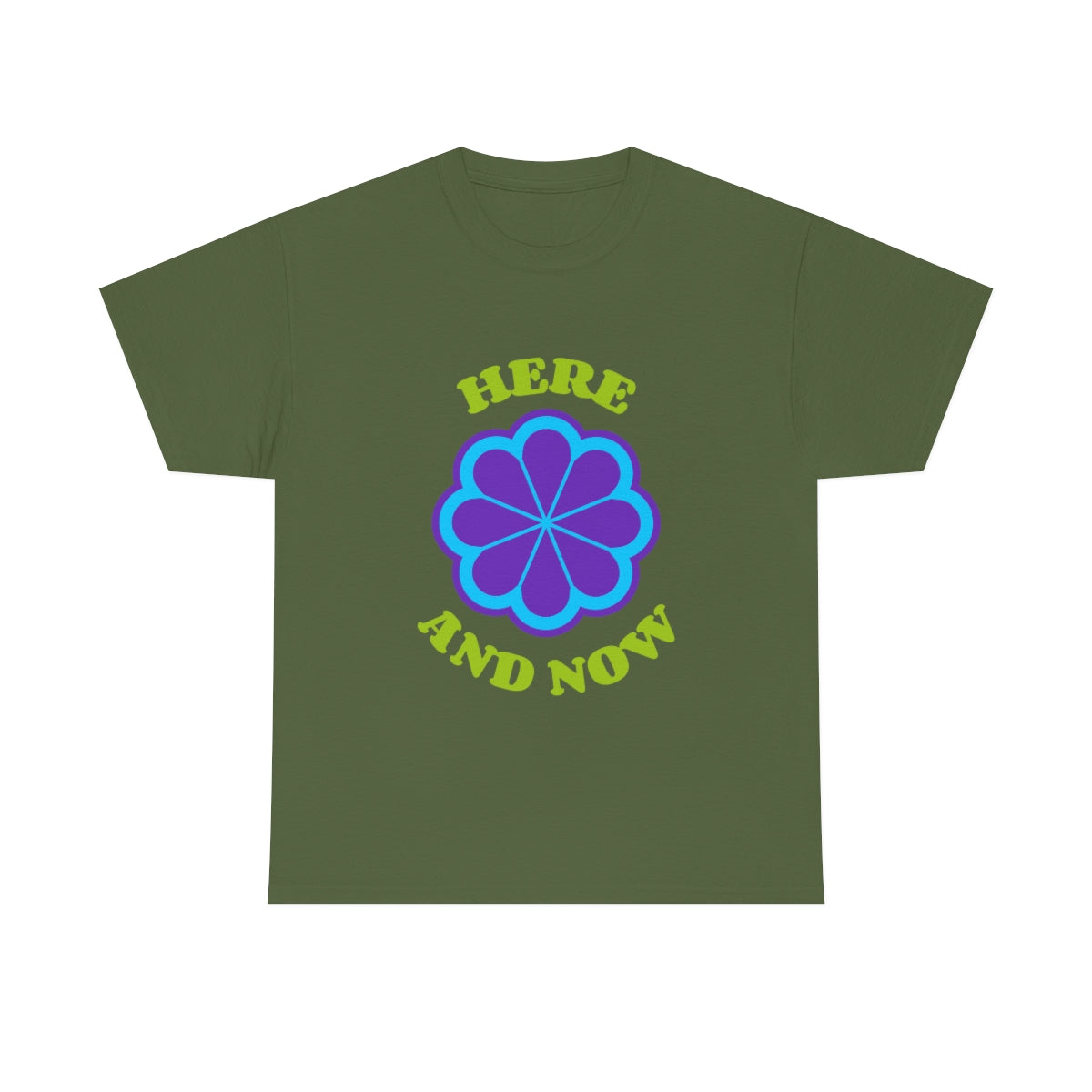 Here And Now Flower Unisex Heavy Cotton Tee