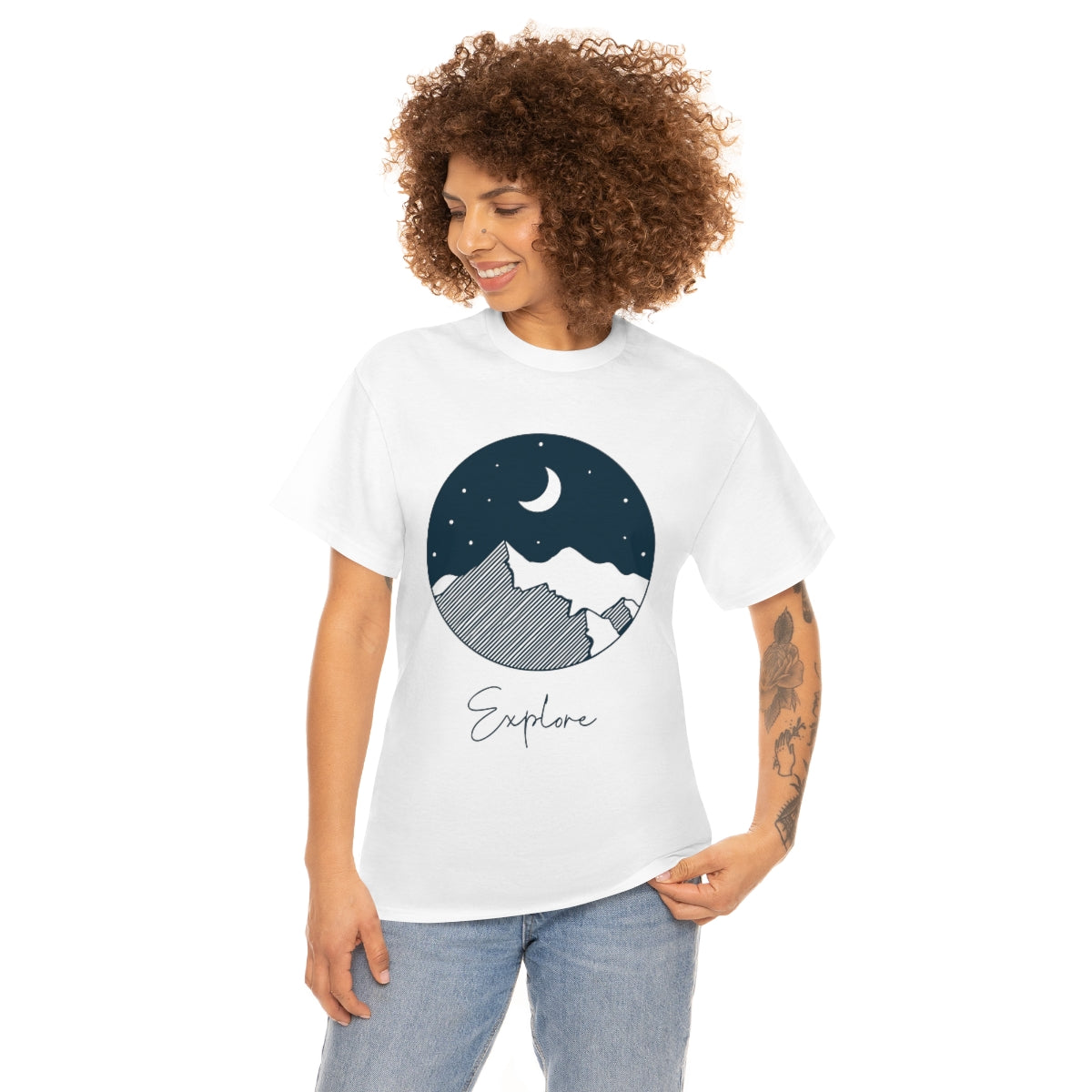 Explore Night Unisex Heavy Cotton Tee